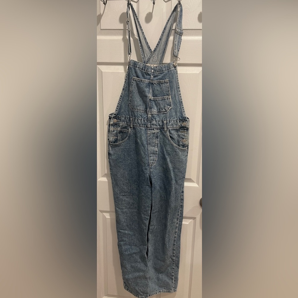 We The Free Light Blue Denim Overalls - Straight Leg Jumpsuit